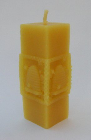 Natural Beeswax candles - Square Skep